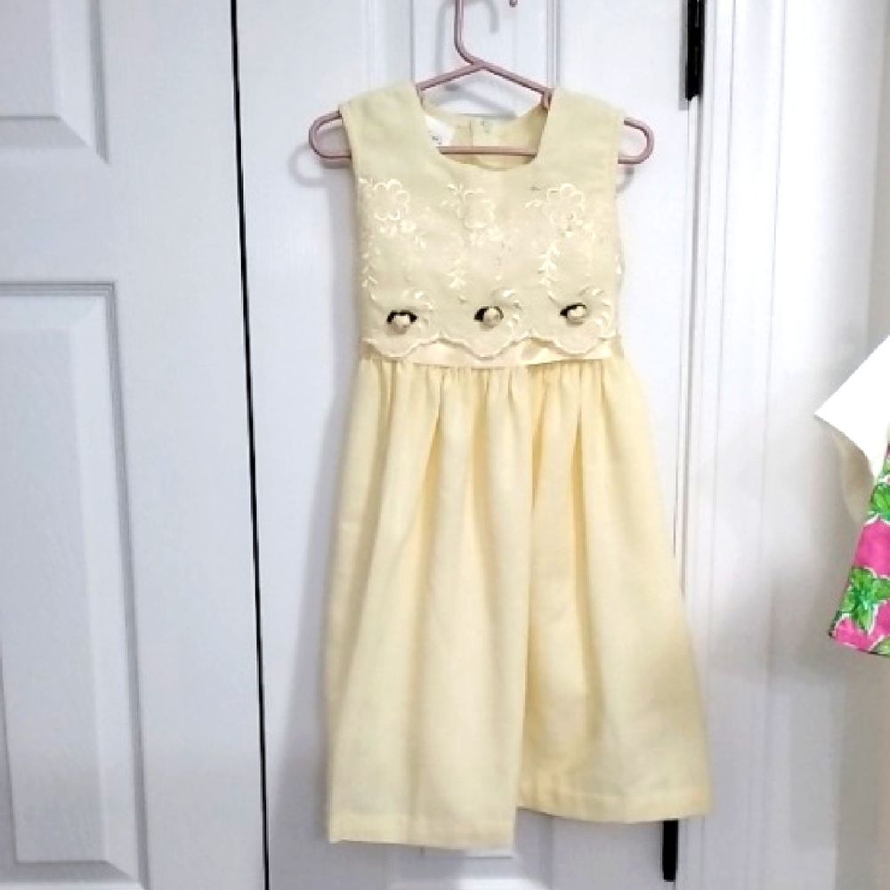 Elegant Cream Floral Dress